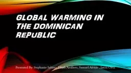 Global Warming in the Dominican Republic