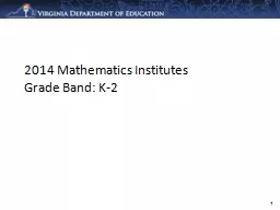 2014 Mathematics Institutes