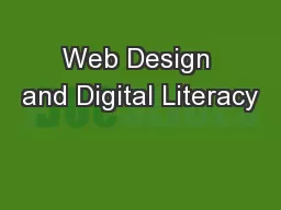 Web Design and Digital Literacy