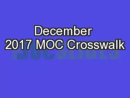 December 2017 MOC Crosswalk