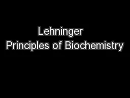 Lehninger   Principles of Biochemistry
