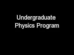 Undergraduate Physics Program