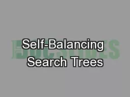 Self-Balancing Search Trees