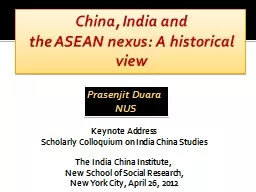Prasenjit Duara  NUS China, India and