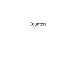 Counters In class excercise