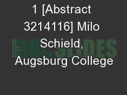 1 [Abstract 3214116] Milo Schield, Augsburg College