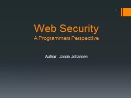 Web Security A Programmers Perspective