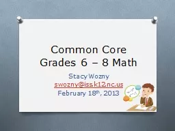 Common Core Grades 6 – 8 Math
