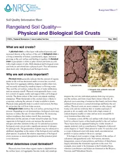 Soil Quality Information Sheet Rangeland Soil Quality