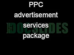 PPC advertisement services package 