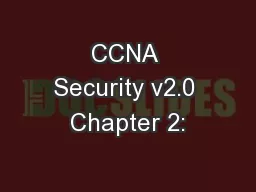 CCNA Security v2.0 Chapter 2:
