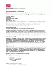 Cryostat Safety Guidelines Potential hazards Periphera