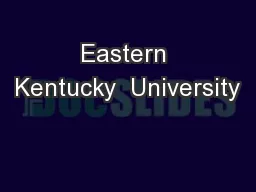 Eastern Kentucky  University