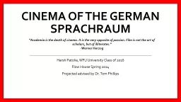 Cinema of the German  Sprachraum