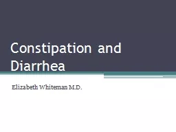Constipation and Diarrhea