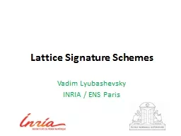 Lattice Signature Schemes