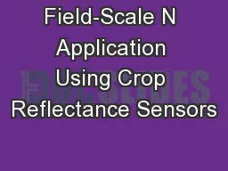 Field-Scale N Application Using Crop Reflectance Sensors