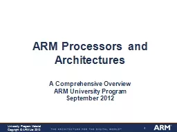 ARM  Processors and Architectures