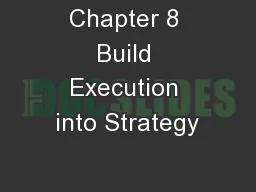 Chapter 8 Build Execution into Strategy