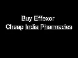 Buy Effexor Cheap India Pharmacies