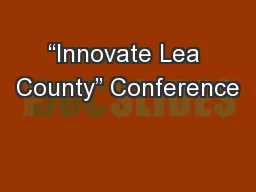 “Innovate Lea County” Conference