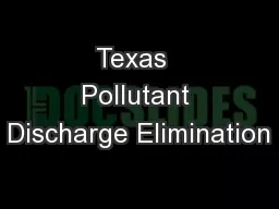 Texas  Pollutant Discharge Elimination