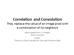 Correlation and Convolution