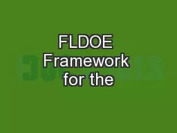 FLDOE Framework for the