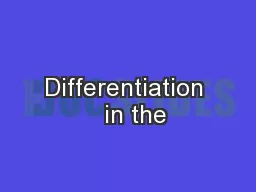 Differentiation   in the