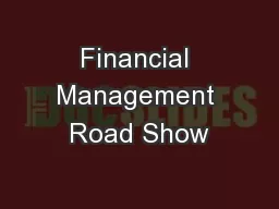 Financial Management Road Show