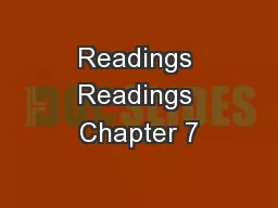 Readings Readings Chapter 7
