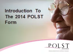 Introduction To The 2014 POLST Form