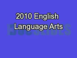 2010 English Language Arts