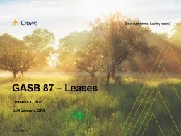 GASB  87  –  Leases October 4, 2018