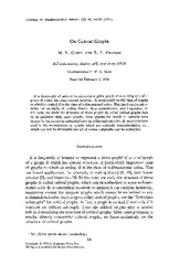 JOURNAL OF COMJSINATORIAL THEORY     On Cubical Graphs