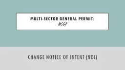 Multi-Sector General Permit