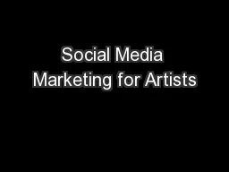 Social Media Marketing for Artists