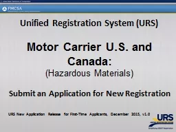 Unified Registration System (URS)