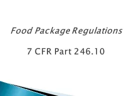 Food Package Regulations