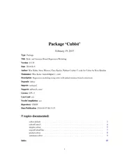 Package Cubist February   Type Package Title Rule and
