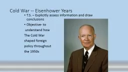 Cold War -- Eisenhower Years