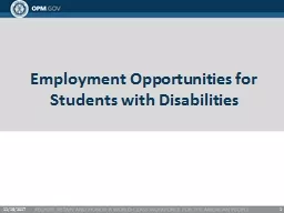 Employment Opportunities for Students with Disabilities