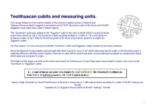 Teotihuacan cubits and measuring units