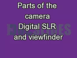 Parts of the camera Digital SLR and viewfinder