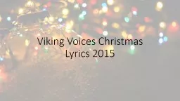 Viking Voices Christmas Lyrics 2015