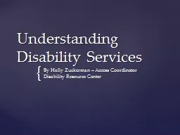 Understanding Disability Services