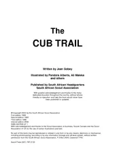 The CUB TRAIL Written by Jean Gobey Illustrated by Pan