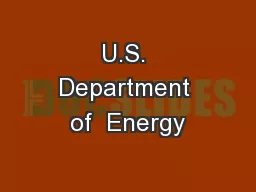 U.S. Department of  Energy