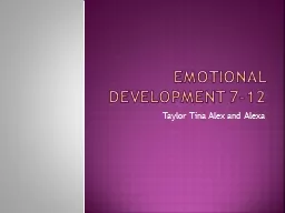 Emotional Development 7-12