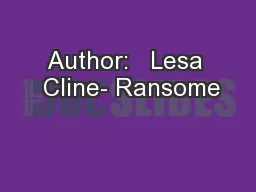 Author:   Lesa  Cline- Ransome